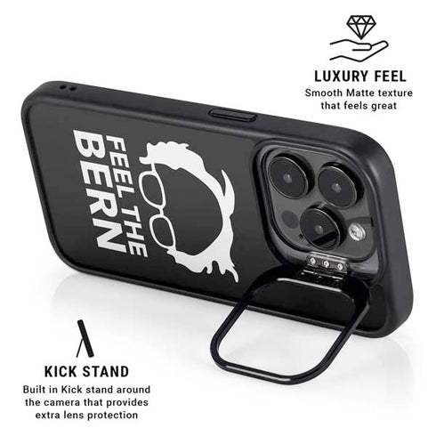 Feel The Bern Outline iPhone 15 Pro Kickstand Case