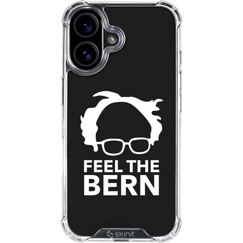 Feel The Bern Outline iPhone 16 Plus Clear Case