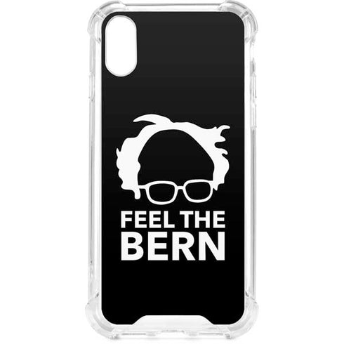 Feel The Bern Outline iPhone XS Clear Case