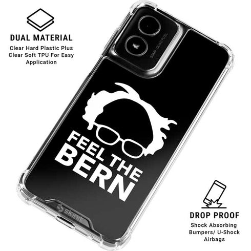 Feel The Bern Outline Moto G Power 5G (2024) Clear Case