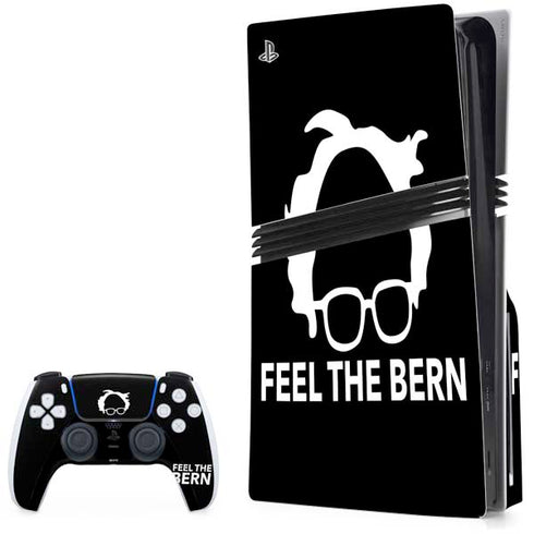 Feel The Bern Outline PS5 Pro Disk Bundle Skin