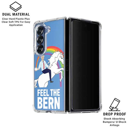 Feel The Bern Unicorn Galaxy Z Fold6 Clear Case