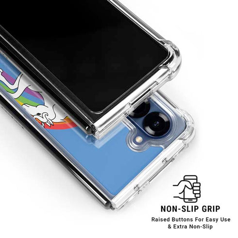 Feel The Bern Unicorn Galaxy Z Fold6 Clear Case