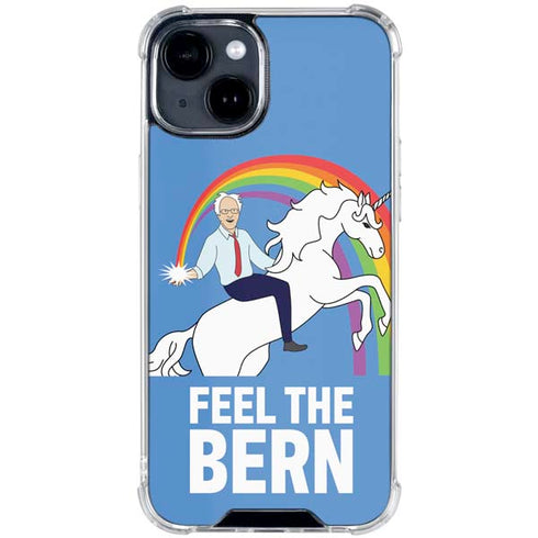 Feel The Bern Unicorn iPhone 15 Clear Case