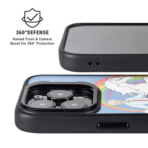 Feel The Bern Unicorn iPhone 15 Pro Kickstand Case