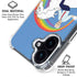 Feel The Bern Unicorn iPhone 16 Plus Clear Case