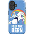 Feel The Bern Unicorn iPhone 16 Plus Impact Case