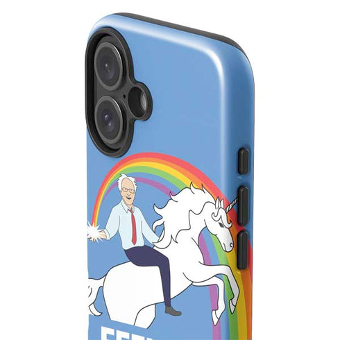 Feel The Bern Unicorn iPhone 16 Plus Impact Case