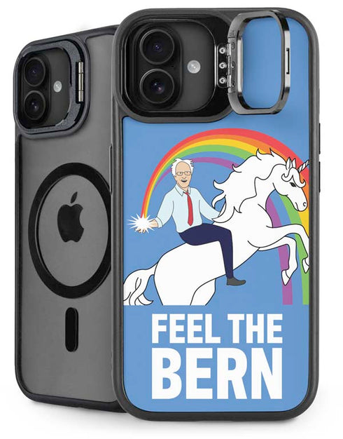 Feel The Bern Unicorn iPhone 16 Plus Kickstand Case