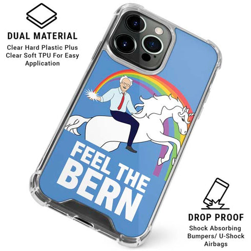 Feel The Bern Unicorn iPhone 16 Pro Clear Case