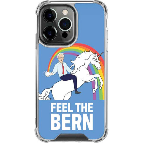 Feel The Bern Unicorn iPhone 16 Pro Max Clear Case