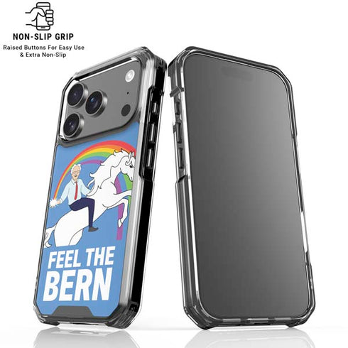 Feel The Bern Unicorn iPhone 18 Pro Clear Case
