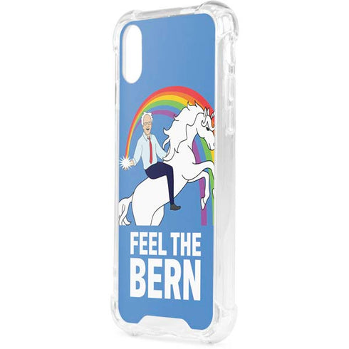 Feel The Bern Unicorn iPhone XS Clear Case