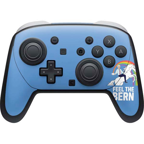 Feel The Bern Unicorn Nintendo Switch 2 (2025) Pro Controller Skin