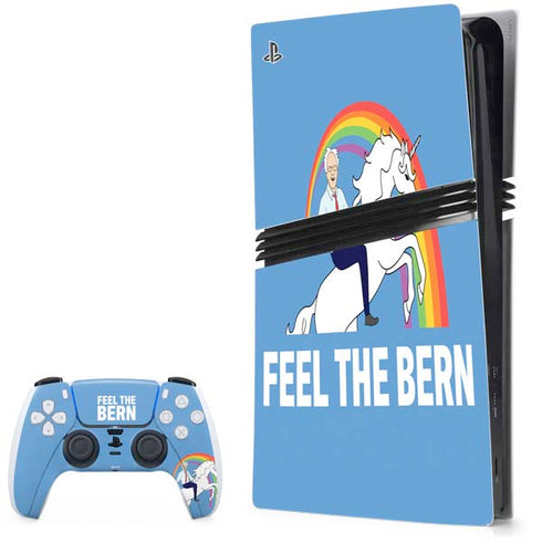 Feel The Bern Unicorn PS5 Pro Bundle Skin