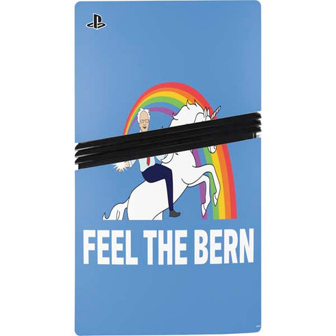 Feel The Bern Unicorn PS5 Pro Console Skin