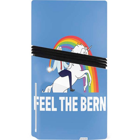 Feel The Bern Unicorn PS5 Pro Disk Console Skin