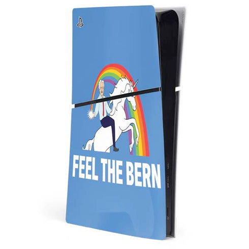 Feel The Bern Unicorn PS5 Slim Digital Edition Console Skin