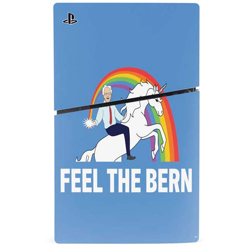 Feel The Bern Unicorn PS5 Slim Digital Edition Console Skin