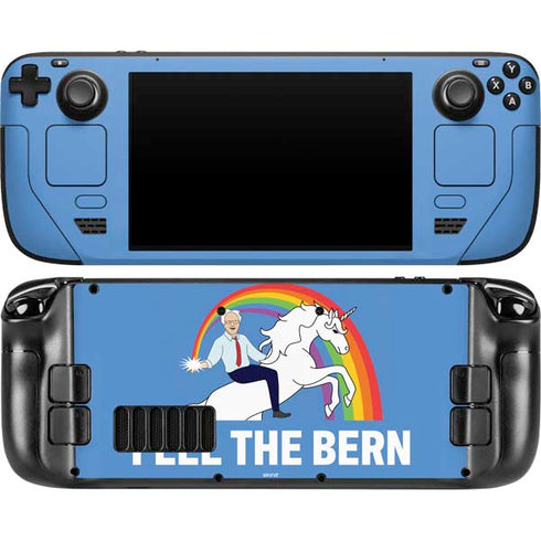 Feel The Bern Unicorn Steam Deck Handheld Gaming Computer OLED Skin