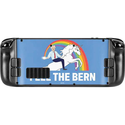 Feel The Bern Unicorn Steam Deck Handheld Gaming Computer Skin