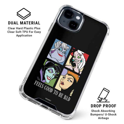 Disney Villains Characters Feels Good To Be Bad iPhone 15 Clear Case