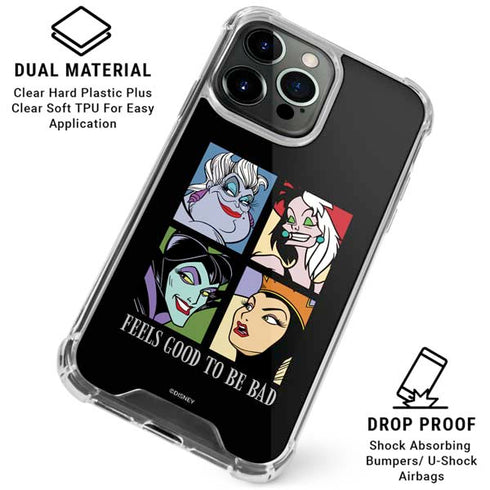 Disney Villains Characters Feels Good To Be Bad iPhone 16 Pro Max Clear Case