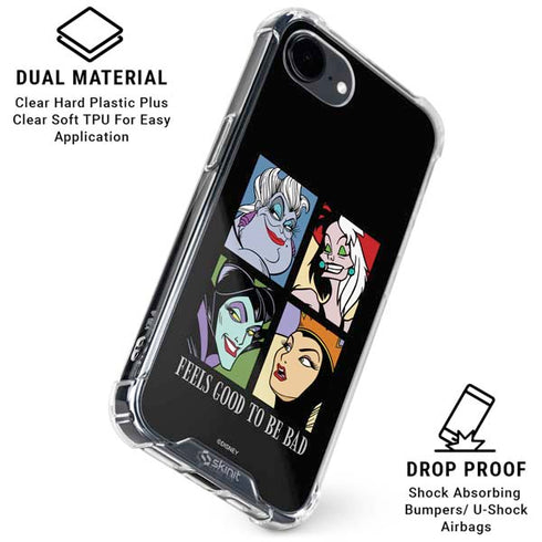 Disney Villains Characters Feels Good To Be Bad iPhone 16e Clear Case