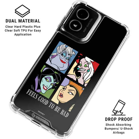 Disney Villains Characters Feels Good To Be Bad Moto G Power 5G (2024) Clear Case