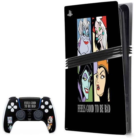 Disney Villains Characters Feels Good To Be Bad PS5 Pro Bundle Skin