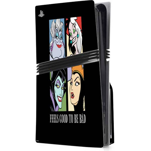 Disney Villains Characters Feels Good To Be Bad PS5 Pro Disk Console Skin