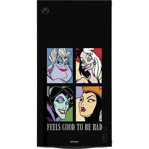 Disney Villains Characters Feels Good To Be Bad XBox Series X Digital Edition Console Skin