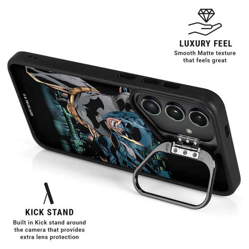 DC Comics Batman All Star Batman & Robin, The Boy Wonder Action Pose Art BY Jim Lee Galaxy S25 Kickstand Case
