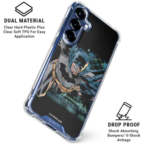 DC Comics Batman All Star Batman & Robin, The Boy Wonder Action Pose Art BY Jim Lee Galaxy S25 Clear Case