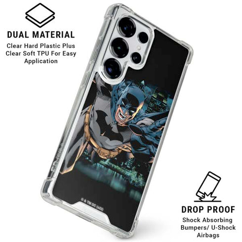 DC Comics Batman All Star Batman & Robin, The Boy Wonder Action Pose Art BY Jim Lee Galaxy S25 Ultra Clear Case