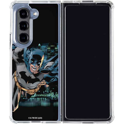 DC Comics Batman All Star Batman & Robin, The Boy Wonder Action Pose Art BY Jim Lee Galaxy Z Fold5 5G Clear Case