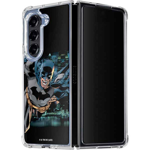 DC Comics Batman All Star Batman & Robin, The Boy Wonder Action Pose Art BY Jim Lee Galaxy Z Fold5 5G Clear Case