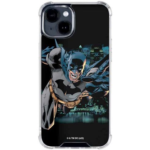 DC Comics Batman All Star Batman & Robin, The Boy Wonder Action Pose Art BY Jim Lee iPhone 15 Clear Case