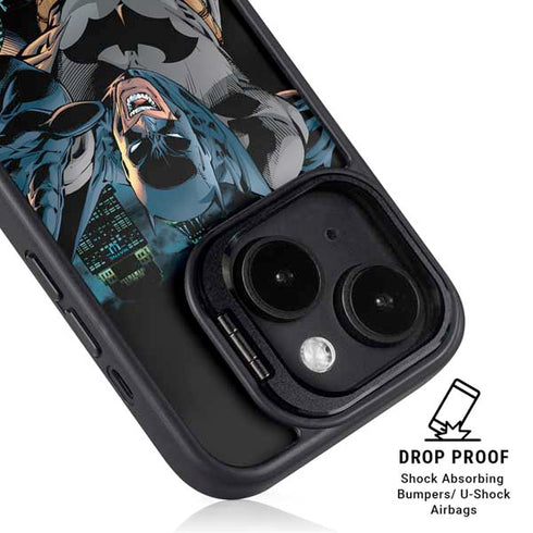DC Comics Batman All Star Batman & Robin, The Boy Wonder Action Pose Art BY Jim Lee iPhone 15 Plus Kickstand Case