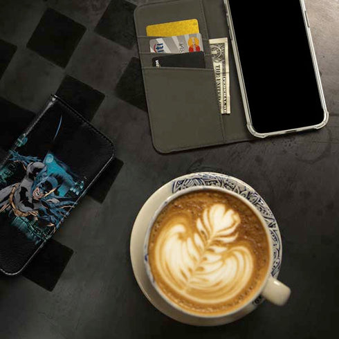 DC Comics Batman All Star Batman & Robin, The Boy Wonder Action Pose Art BY Jim Lee iPhone 15 Pro Folio Case