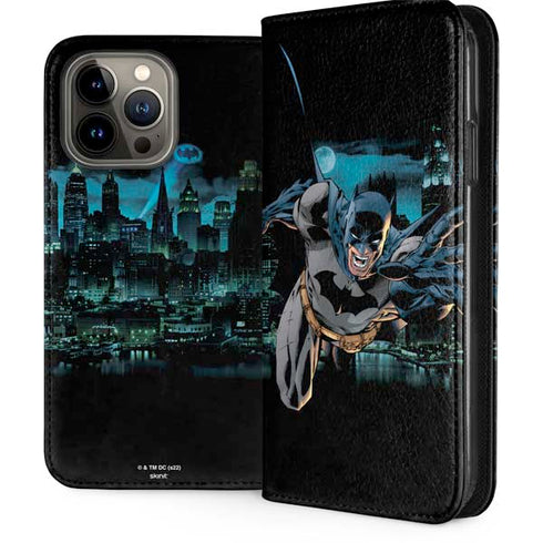 DC Comics Batman All Star Batman & Robin, The Boy Wonder Action Pose Art BY Jim Lee iPhone 15 Pro Max Folio Case