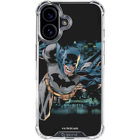 DC Comics Batman All Star Batman & Robin, The Boy Wonder Action Pose Art BY Jim Lee iPhone 16 Plus Clear Case
