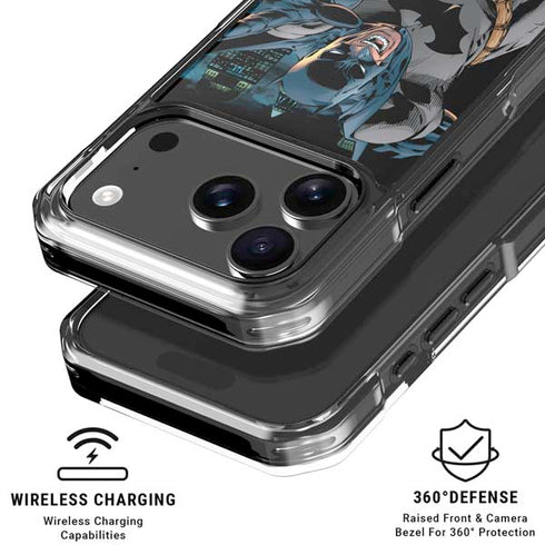 DC Comics Batman All Star Batman & Robin, The Boy Wonder Action Pose Art BY Jim Lee iPhone 18 Pro Clear Case