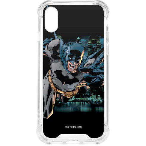 DC Comics Batman All Star Batman & Robin, The Boy Wonder Action Pose Art BY Jim Lee iPhone XS Clear Case