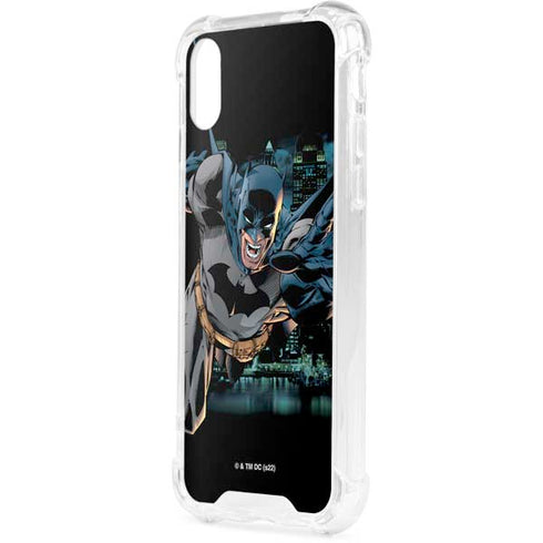 DC Comics Batman All Star Batman & Robin, The Boy Wonder Action Pose Art BY Jim Lee iPhone XS Clear Case