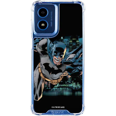 DC Comics Batman All Star Batman & Robin, The Boy Wonder Action Pose Art BY Jim Lee Moto G Play 4G (2024) Clear Case