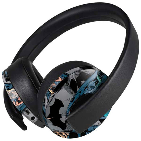 DC Comics Batman All Star Batman & Robin, The Boy Wonder Action Pose Art BY Jim Lee PlayStation 4 Gold Wireless Headset Skin