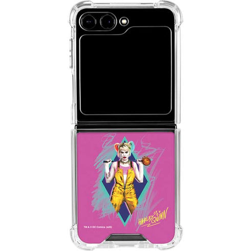 DC Comics Fierce Harley Quinn Galaxy Z Flip6 Clear Case