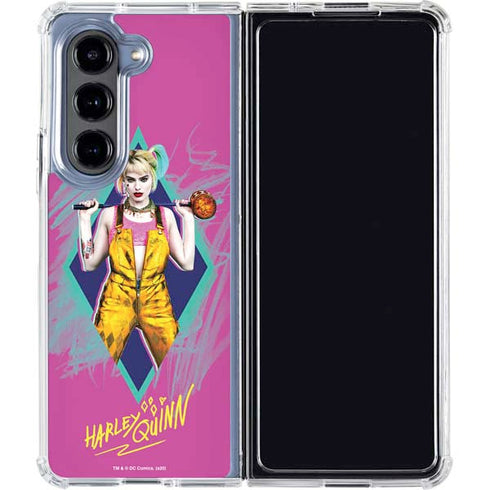 DC Comics Fierce Harley Quinn Galaxy Z Fold5 5G Clear Case