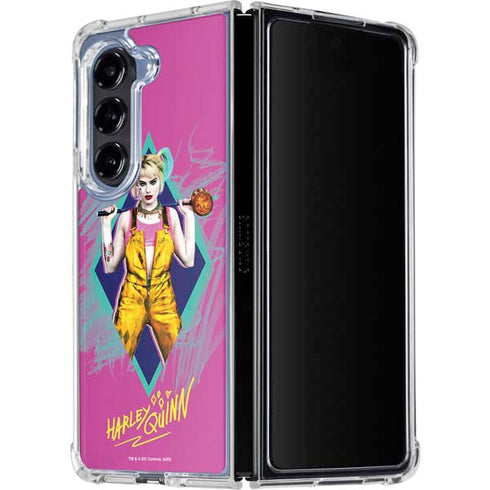 DC Comics Fierce Harley Quinn Galaxy Z Fold5 5G Clear Case